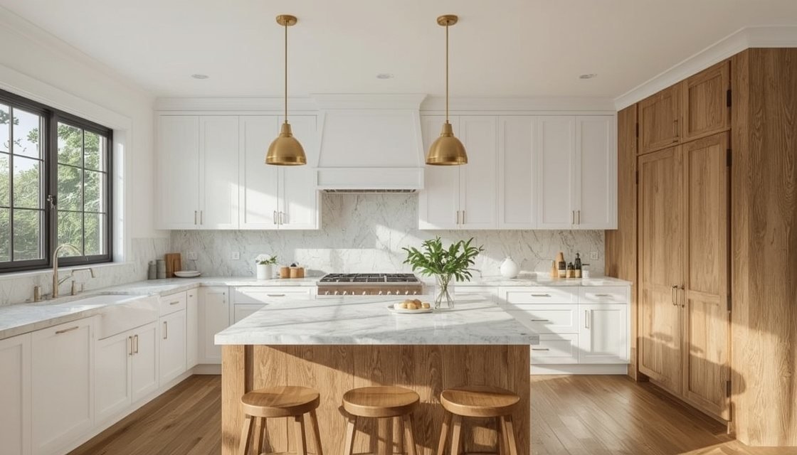 Moderner Landhausstil Küche: Wohnlichkeit mit Struktur